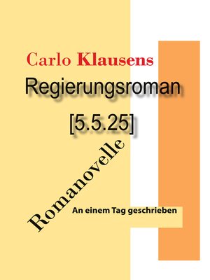 cover image of Regierungsroman [5.5.25]